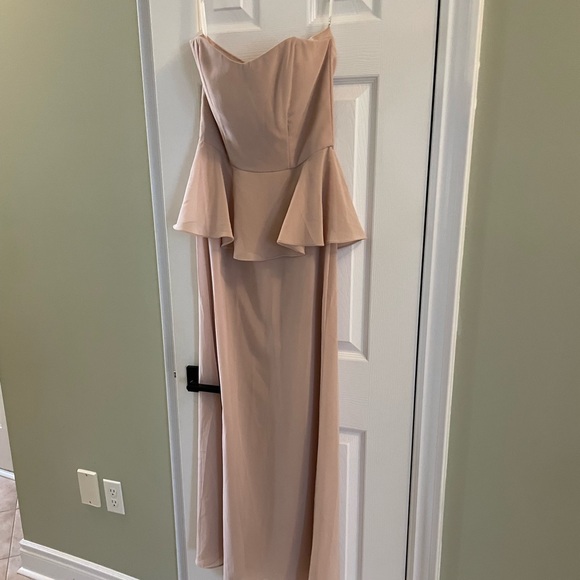 FREE SHIPPING BRAND NEW STRAPLESS CHIFFON DRESS - Picture 3 of 4